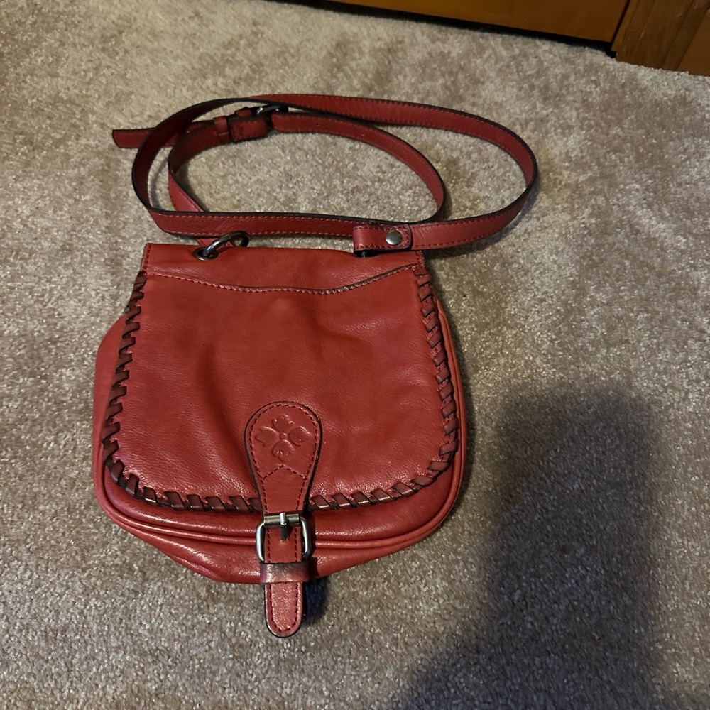 Patricia Nash Red Leather Crossbody Bag
